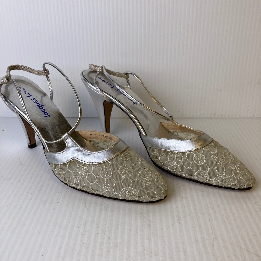 Jacques Levine Silver Dress Shoes